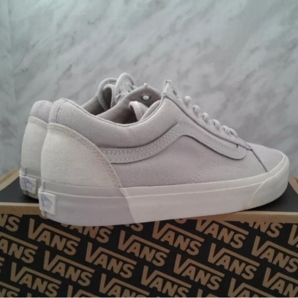 Vans Off The Wall Justin bieber Mens 7.5 womens 9 Old Skool Skate Shoes Gray - Picture 3 of 6